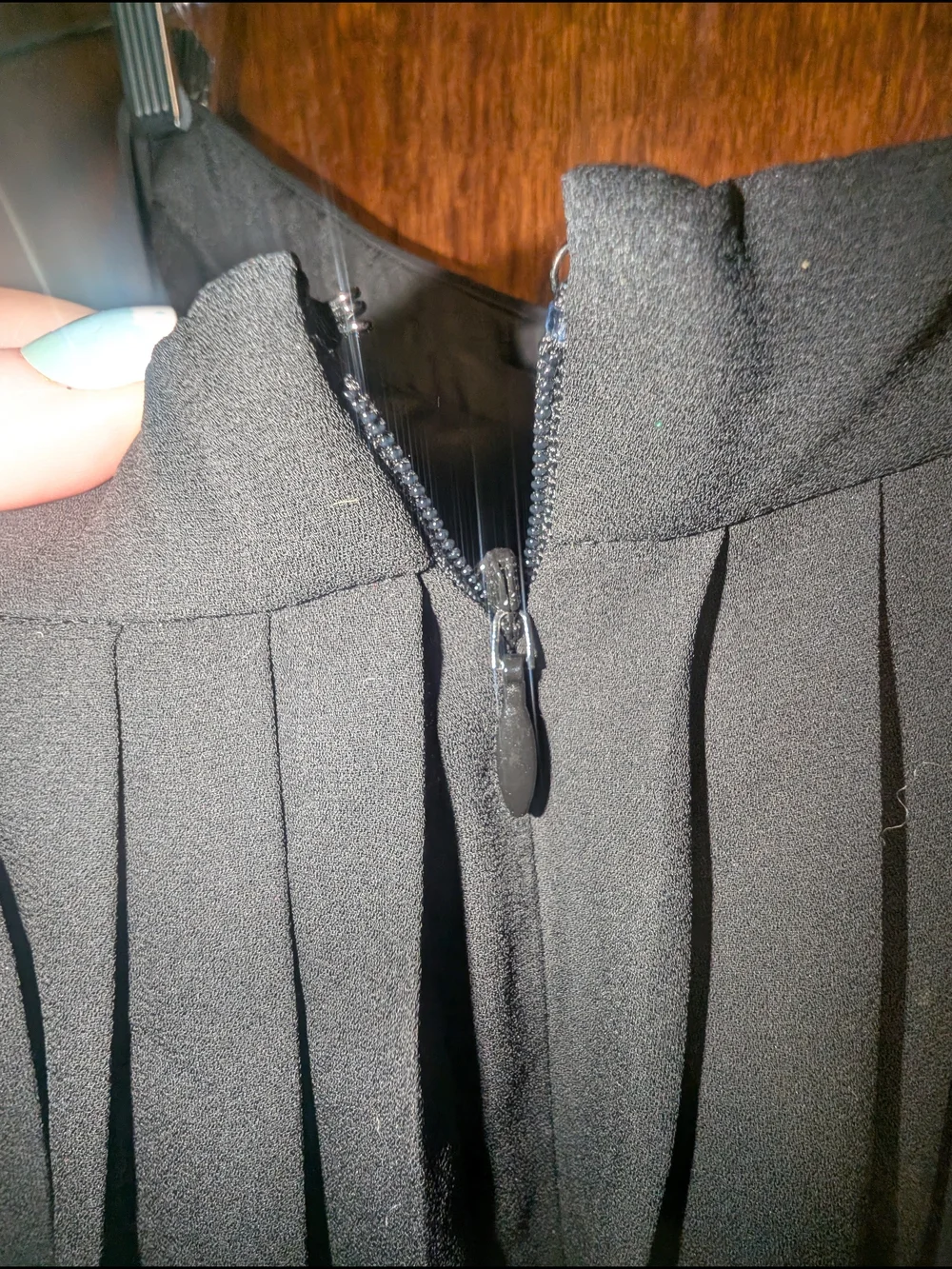 J. Crew Black Midi Pleated Skirt